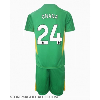 Manchester United Andre Onana #24 Portiere Maglia Gara Terza Repliche 2024-25 Bambino